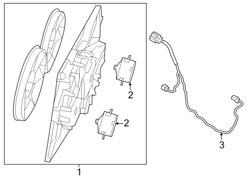 2023 Chrysler 300 Cooling System, Radiator, Water Pump, Cooling Fan Diagram 1