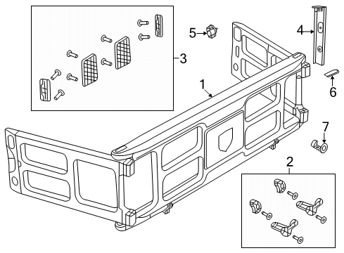 2023 Ram 2500 Exterior Trim - Pick Up Box Diagram 4