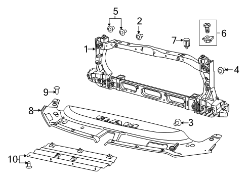 2022 Ram 1500 Radiator Support Diagram