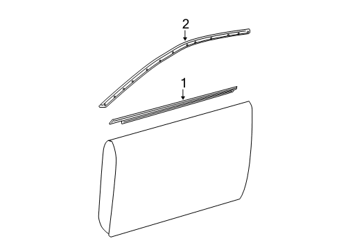 2023 Dodge Challenger Exterior Trim - Door Diagram