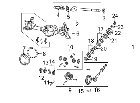 2006 Dodge Ram 2500 AXLE DRIVE SHAFT Diagram for 5086686AB