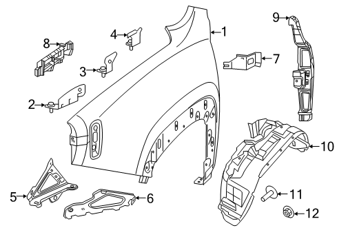 2021 Jeep Renegade Fender & Components Diagram