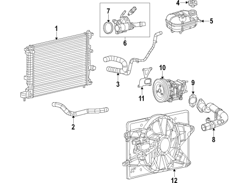 2021 Jeep Renegade Cooling System, Radiator, Water Pump, Cooling Fan Diagram 4