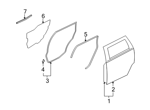 Shield-Rear Door Waterproof Diagram for 7265A029