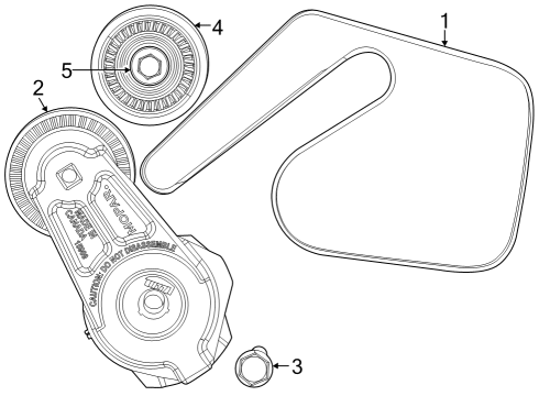 2024 Jeep Grand Wagoneer TENSIONER-BELT Diagram for 68359242AE