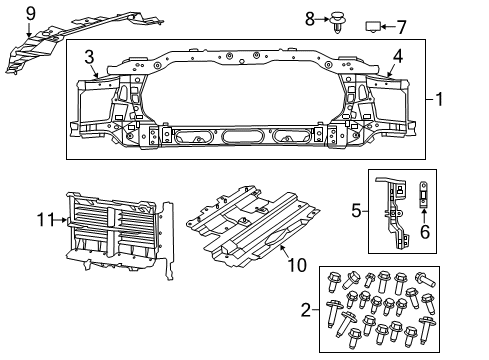 2022 Ram 1500 Classic Radiator Support Diagram