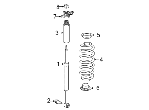 2022 Jeep Cherokee Shocks & Components - Rear Diagram 2