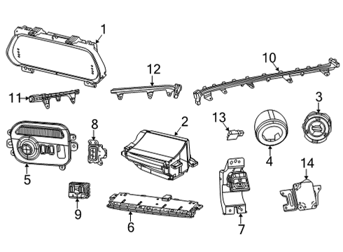 2022 Jeep Grand Wagoneer CLUSTER-INSTRUMENT PANEL Diagram for 68350141AL