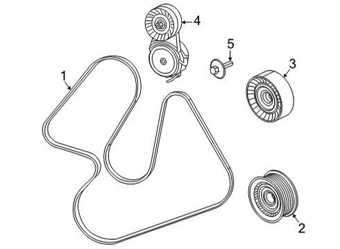 2022 Ram 1500 Belts & Pulleys Diagram 1