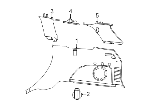 2022 Jeep Grand Cherokee WK Interior Trim - Quarter Panels Diagram 1