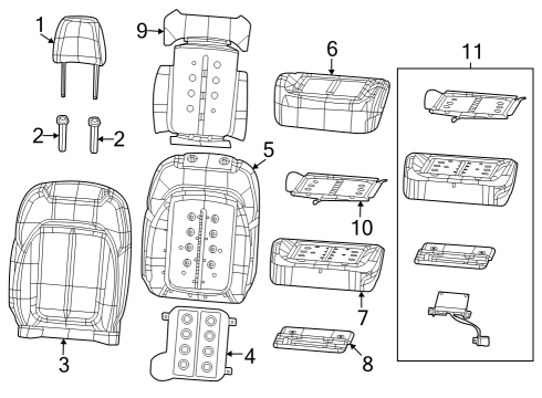 2023 Jeep Grand Wagoneer L Heated Seats Diagram 1