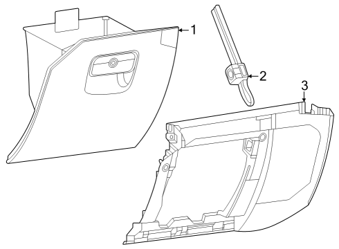 2024 Jeep Wrangler GLOVE BOX-INSTRUMENT PANEL Diagram for 7FV19TX7AA