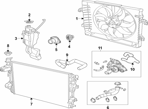 2022 Jeep Wagoneer ENGINE COOLING Diagram for 68425449AA