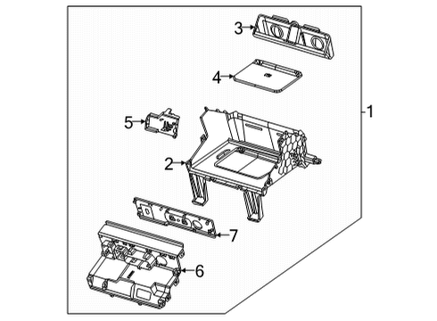 2022 Jeep Grand Wagoneer Front Console, Rear Console Diagram 4