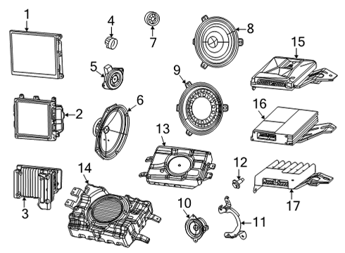 2022 Dodge Durango SPEAKER Diagram for 68584767AA