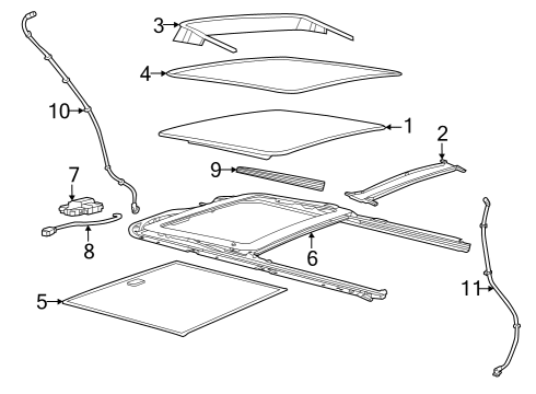 2024 Jeep Grand Cherokee Sunroof Diagram 1