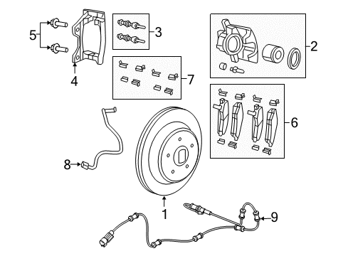 2021 Jeep Wrangler REAR DISC BRAKE Diagram for 68386838AD