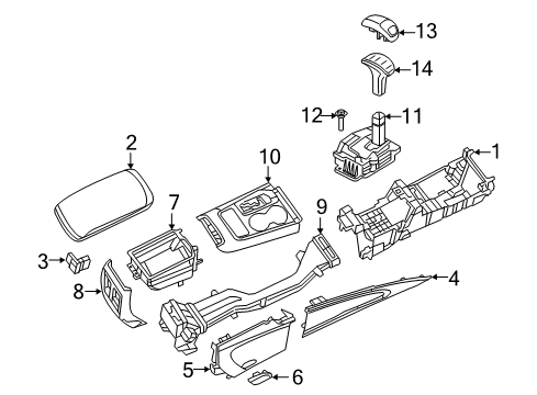 2022 Jeep Grand Cherokee WK Console Diagram