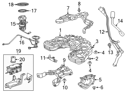 2021 Jeep Grand Cherokee Fuel Diagram for 68510389AA