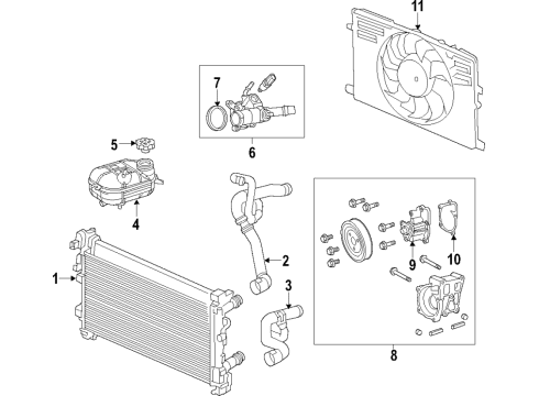 2021 Ram ProMaster City Cooling System, Radiator, Water Pump, Cooling Fan Diagram 2