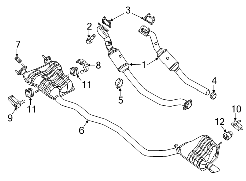 2022 Jeep Grand Cherokee WK Exhaust Components Diagram