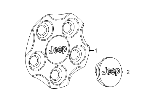 2023 Jeep Compass Wheel Covers & Trim Diagram