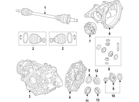 2022 Dodge Challenger Front Axle, Axle Shafts & Joints, Differential, Drive Axles, Propeller Shaft Diagram