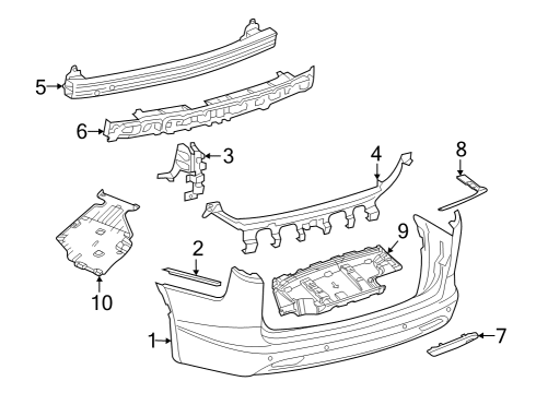 2017 Chrysler Pacifica FASCIA-REAR Diagram for 68312623AC