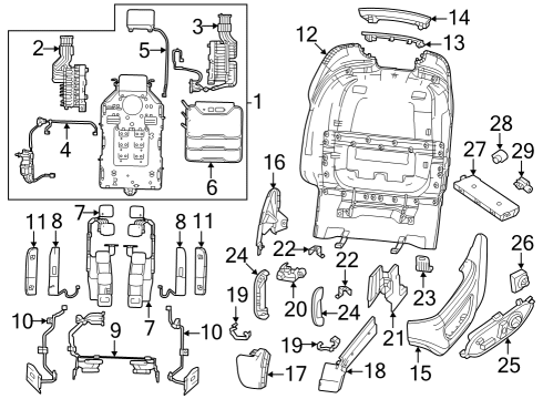 2023 Jeep Grand Wagoneer L Lumbar Control Seats Diagram 1