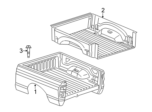 2022 Ram 1500 Classic Box Assembly Diagram 1