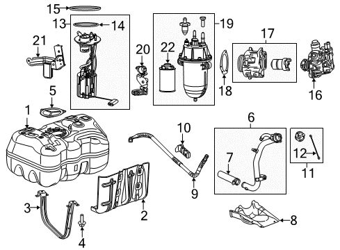 2015 Ram ProMaster 2500 MODULE-FUEL PUMP/LEVEL UNIT Diagram for 68210305AE