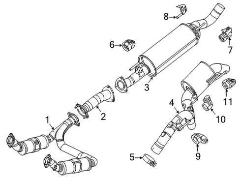 2024 Jeep Wagoneer Gasket-Exhaust Pipe Diagram for 68534457AA