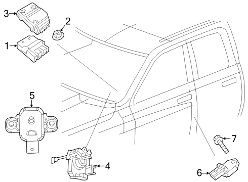 2023 Ram 1500 Classic Air Bag Components Diagram 2