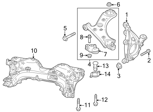 2023 Dodge Hornet SUSPENSION JOUNCE Diagram for 68607177AA