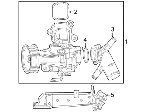 2023 Jeep Compass GASKET-WATER INLET Diagram for 68624571AA