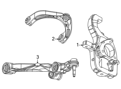 2024 Jeep Wagoneer L Front Suspension Components Diagram 2