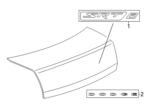 2023 Dodge Challenger Exterior Trim - Trunk Diagram