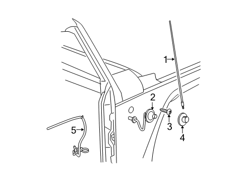 2022 Jeep Gladiator Antenna & Radio Diagram 1