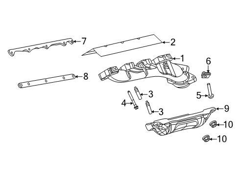 2024 Ram 1500 Manifold-Exhaust Diagram for 53011188AE