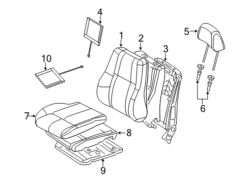 2022 Dodge Durango Cover-Front Seat Cushion Diagram for 7FP73JRRAA