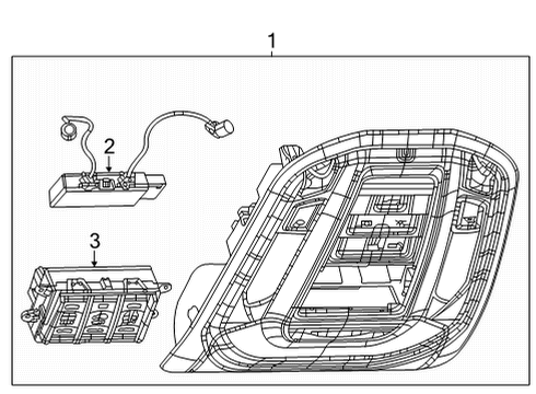 2023 Jeep Grand Cherokee L Overhead Console Diagram 1