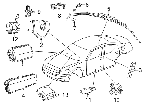 2023 Dodge Charger Air Bag Components Diagram