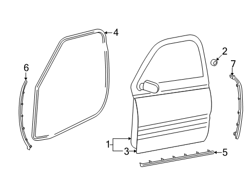 2015 Ram 1500 FRONT DOOR MOUNTED Diagram for 68563581AB