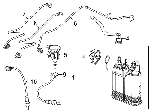 2022 Jeep Grand Cherokee WK Emission Components Diagram