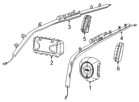 2023 Jeep Compass Air Bag Components Diagram 1