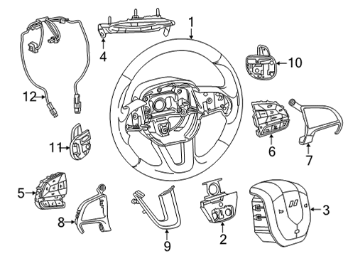 2020 Dodge Durango STEERING INTERMEDIATE SHAFT Diagram for 55057324AD