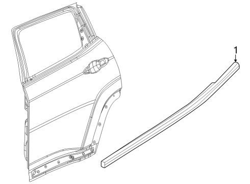 2024 Dodge Hornet REAR DOOR BELT OUTER Diagram for 68606973AA