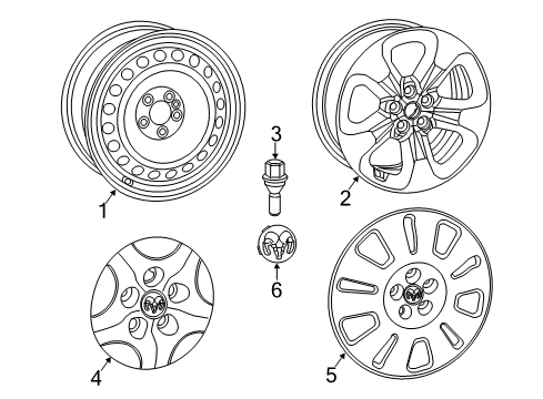 2021 Ram ProMaster City Wheels Diagram