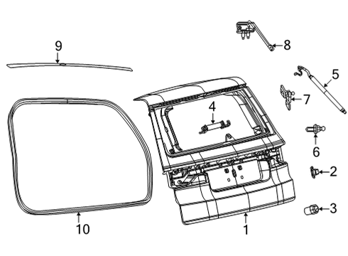 2023 Jeep Grand Wagoneer MODULE-LIFTGATE Diagram for 68593596AD