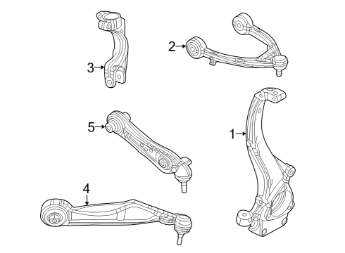 2024 Jeep Grand Cherokee Front Suspension Components Diagram 1